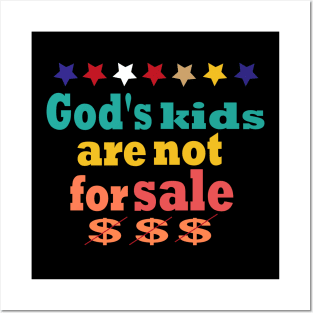 God's kids are not for sale vintage retro Posters and Art